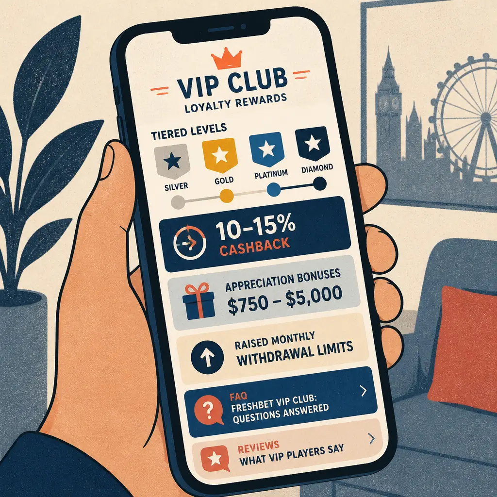 FreshBet Casino VIP United Kingdom – Loyalty Rewards visual guide for FreshBet